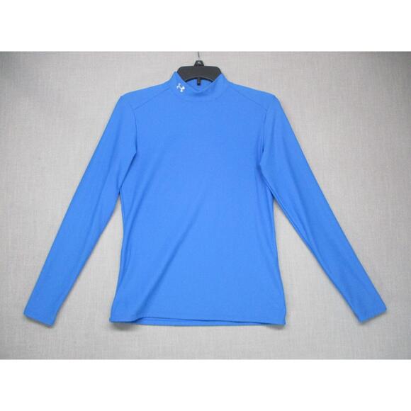 Under Armour Blue Performance Thermal Athletic Pullover Shirt Unisex Size Large - Picture 1 of 7